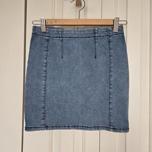 Stretch Jean Skirt Light Blue XXS